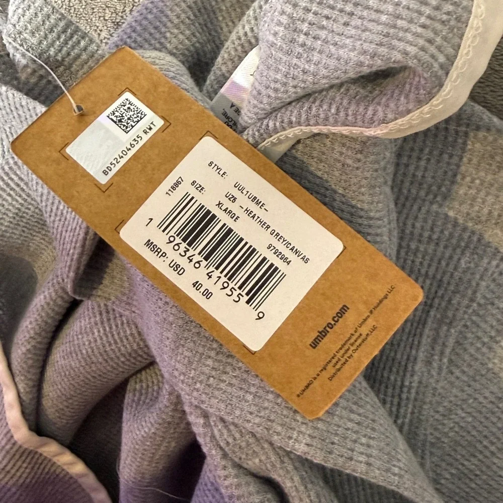 Womens Thermal Waffle Knit Henley Bodysuit Long Sleeve Size XL Gray Umbro NEW - Picture 3 of 11
